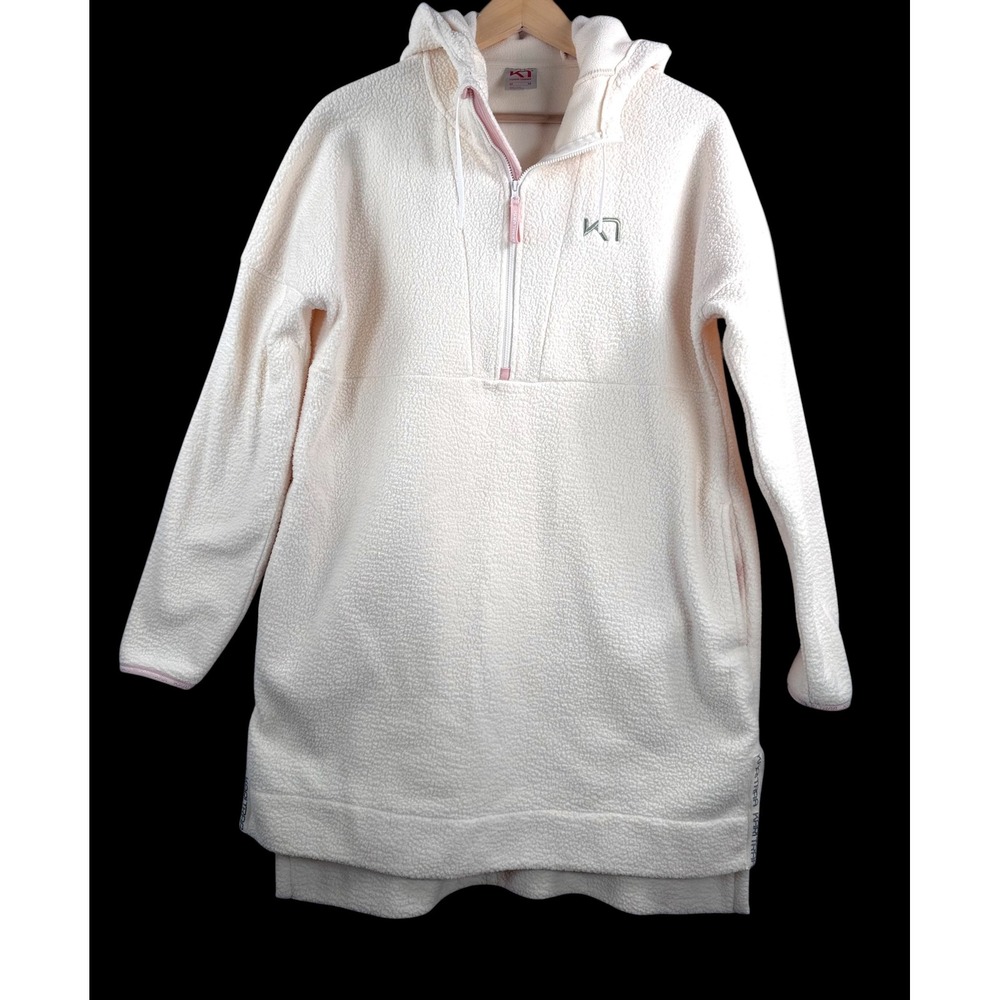 Kari Traa Rothe Midlayer Hoodie 1/4 zip sz‎ M Cream athleisure comfy sporty